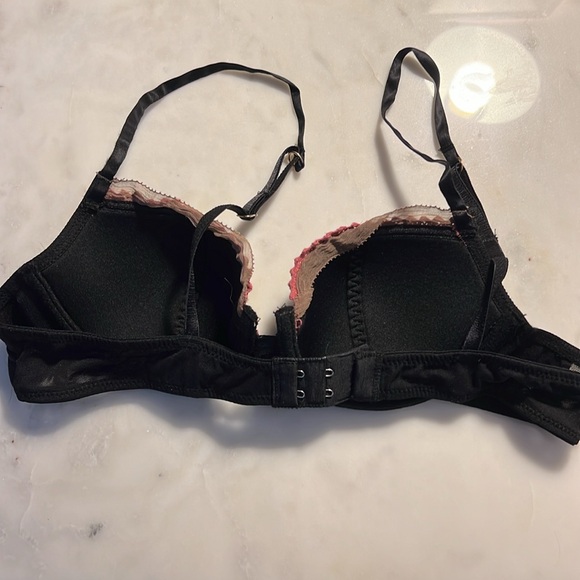 Elle Macpherson Intimates Balcony Bra Black Silk Size 34A - Picture 4 of 8